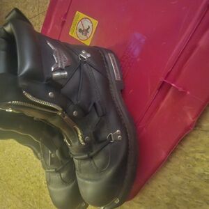 Black Leather Men's Boots